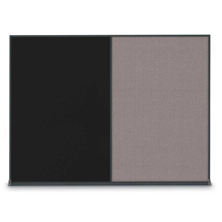 United Visual Products Double Door Radius Corkboard, 60"X36", B, UV8004-BRONZE-COBACC UV8004-BRONZE-COBACC